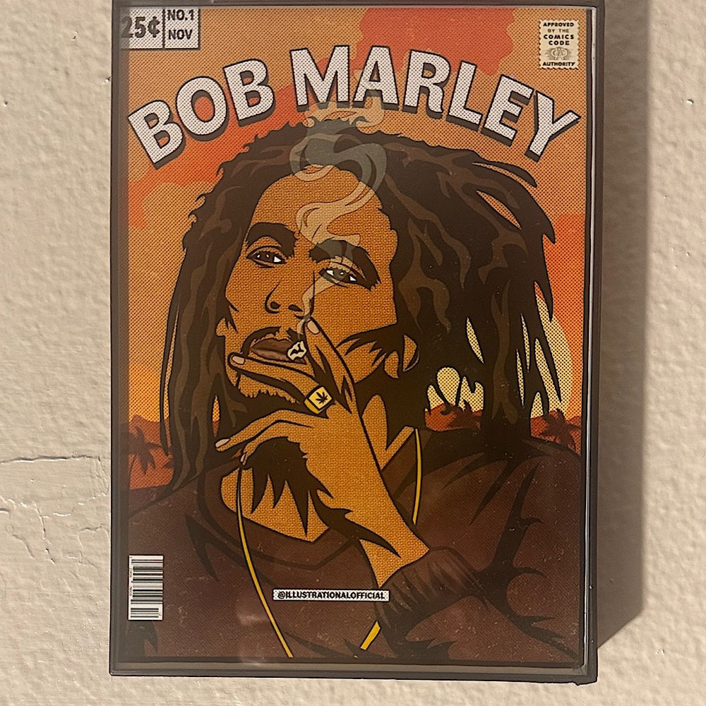 Bob Marley Wall Art - Brown and Orange